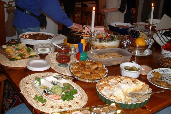 The food spread